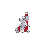 (image for) Mouse Candy Cane Critter